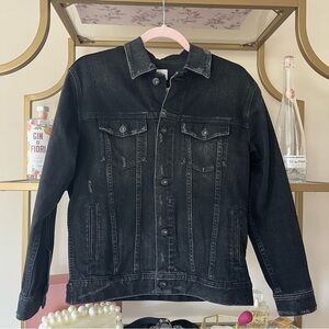 AG Adriano Goldschmied Black Jean Jacket Size S
